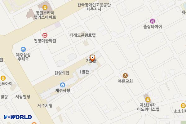 제주시청1별관 위치 지도 — 제주특별자치도 제주시 광양9길 10