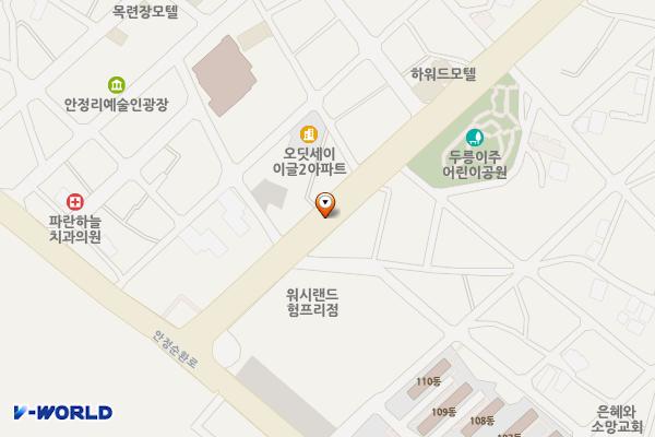 부대정문～팽성주유소 위치 지도 — 경기도 평택시 팽성읍 안정리 141-7