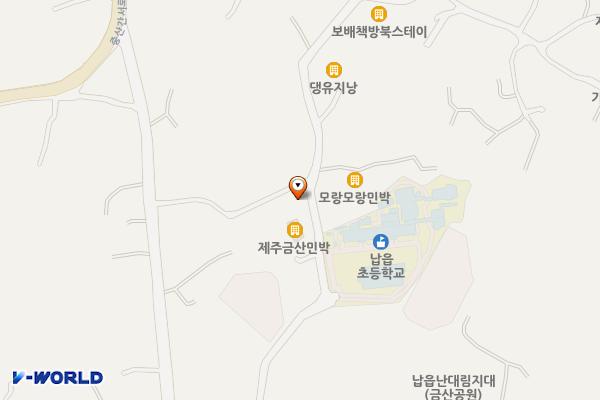 납읍난대림 위치 지도 — 제주특별자치도 제주시 애월읍 납읍로2길 36