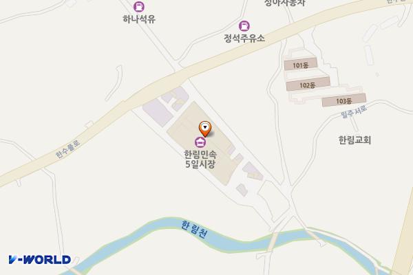 한림오일시장(남측) 위치 지도 — 제주특별자치도 제주시 한림읍 한수풀로4길 10