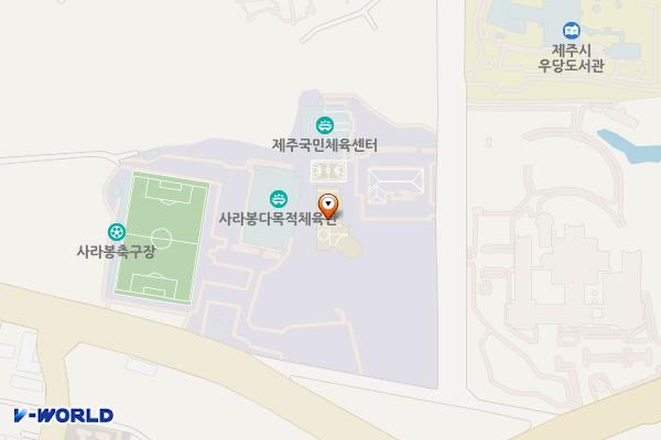 제주시청소년수련관 위치 지도 — 제주특별자치도 제주시 사라봉동길 21-1, 제주시청소년수련관 (건입동)