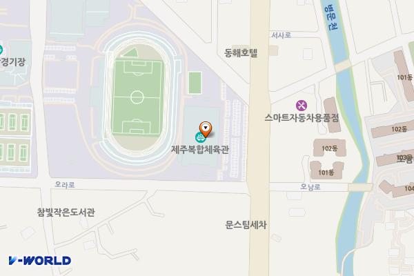 애향운동장 위치 지도 — 제주특별자치도 제주시 서광로2길 24