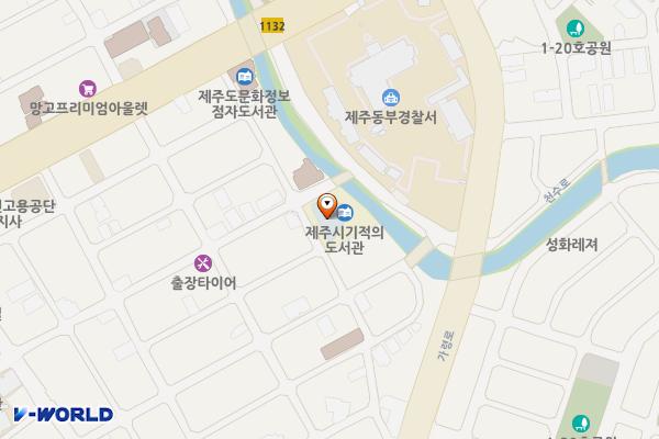 제주시 기적의도서관 위치 지도 — 제주특별자치도 제주시 동광로12길 19, 제주기적의도서관 (이도이동)