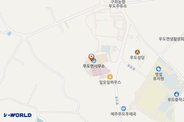 우도면 위치 지도 — 제주특별자치도 제주시 우도로 153