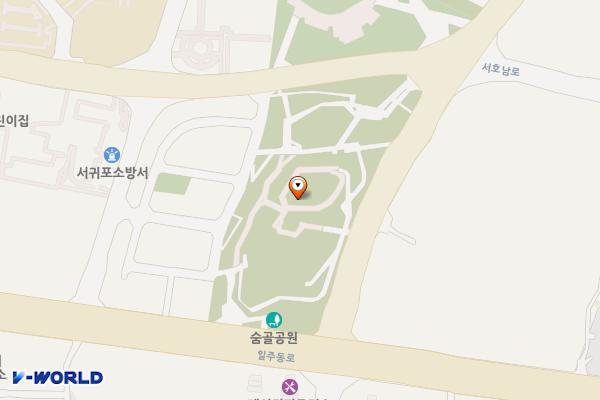 숨골공원 공중화장실 위치 지도 — 제주특별자치도 서귀포시 서호동 1609
