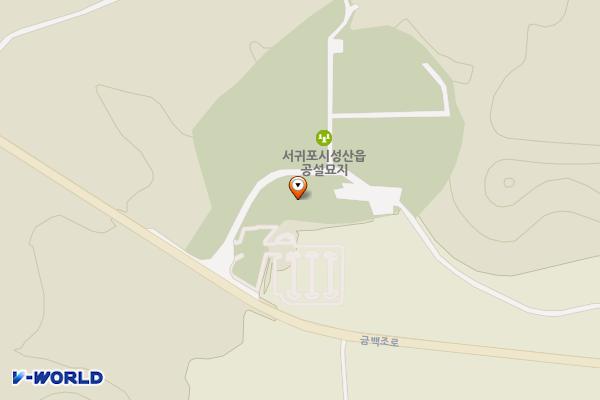성산읍납골당(공설묘지) 위치 지도 — 제주특별자치도 서귀포시 성산읍 금백조로 548