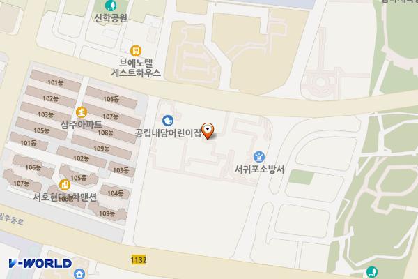 혁신도시건강생활지원센터 위치 지도 — 제주특별자치도 서귀포시 법환동 1666-6