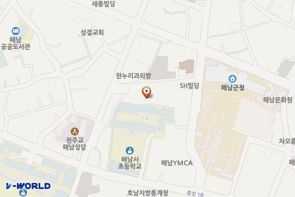 수성 공영주차장 확장(성내리사무소 뒤) 위치 지도 — 전남광주통합특별시 해남군 해남읍 성내리 48