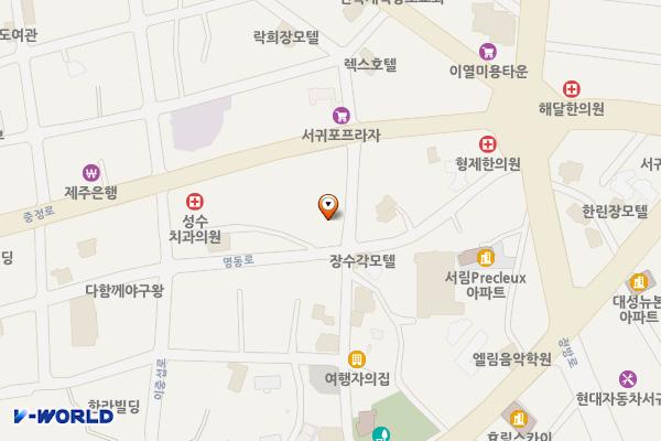 정방공영주차빌딩 위치 지도 — 제주특별자치도 서귀포시 서귀동 403-6