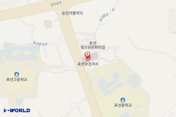 표선보건지소 위치 지도 — 제주특별자치도 서귀포시 표선면 표선중앙로 17