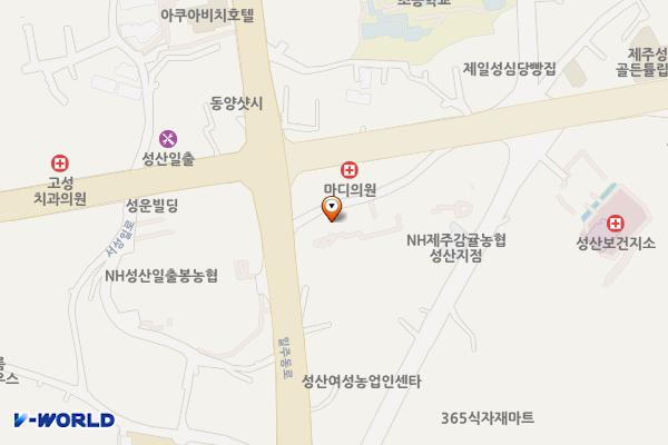 동부종합사회복지관 위치 지도 — 제주특별자치도 성산읍 일출로 14-11