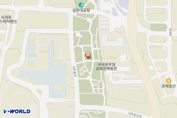 감귤길공원 공중화장실 위치 지도 — 제주특별자치도 서귀포시 서호동 1599