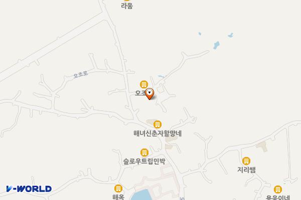 오조 올레(펌프장) 위치 지도 — 제주특별자치도 서귀포시 성산읍 오조리 258지선