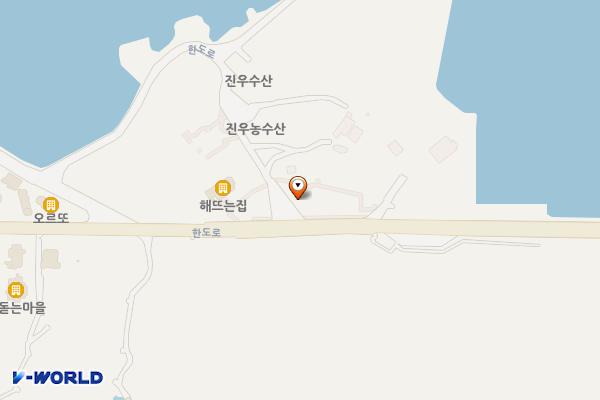 오조 한도교 위치 지도 — 제주특별자치도 서귀포시 성산읍 오조리 2-4