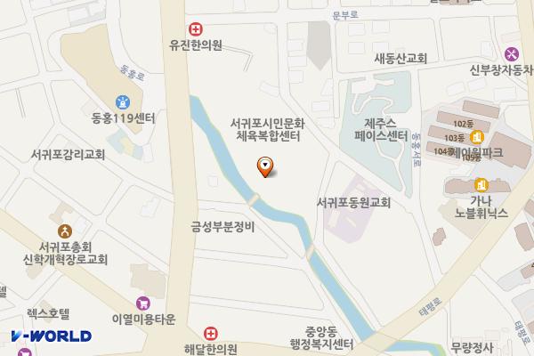 동홍1공영주차빌딩 위치 지도 — 제주특별자치도 서귀포시 동홍동 395-2