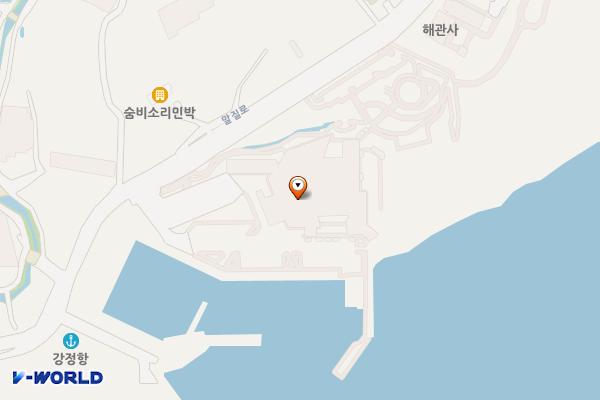 서귀포강정크루즈터미널 1층 입국장(동) 위치 지도 — 제주특별자치도 서귀포시 말질로 261