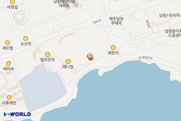 남원적십자봉사회 위치 지도 — 제주특별자치도 서귀포시 남원읍 남태해안로 65