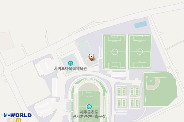 공천포전지훈련센터(사무실) 위치 지도 — 제주특별자치도 서귀포시 신례로 96