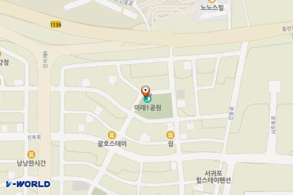 미래1공원 공중화장실 위치 지도 — 제주특별자치도 서귀포시 서호동 1150