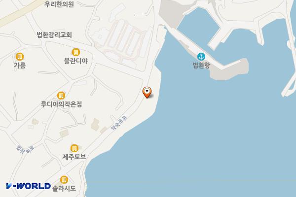 법환야외공연장 공용화장실 위치 지도 — 제주특별자치도 서귀포시 법환동 163-8번지선 공유수면
