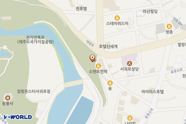 샛기정공원 공중화장실 위치 지도 — 제주특별자치도 서귀포시 태평로388