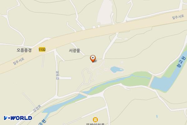 창천리 남당물 위치 지도 — 제주특별자치도 안덕면 일주서로 1407-12