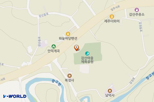 안덕계곡 위치 지도 — 제주특별자치도 안덕면 일주서로 1519