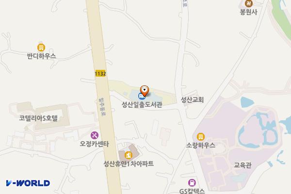 성산일출도서관 위치 지도 — 제주특별자치도 서귀포시 성산읍 고성오조로 133