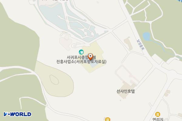 삼매봉도서관 위치 지도 — 제주특별자치도 서귀포시 남성중로153번길 15