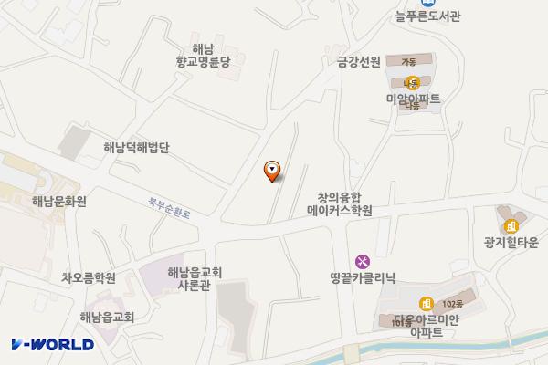 도연마트 골목(임차주차장) 위치 지도 — 전남광주통합특별시 해남군 해남읍 해리 585-9