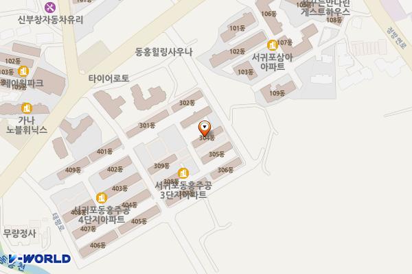 서귀포종합사회복지관 위치 지도 — 제주특별자치도 서귀포시 태평로 512번길 9