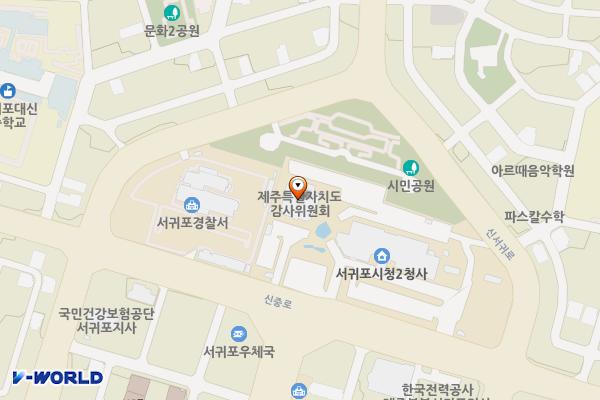 감사위원회건물 위치 지도 — 제주특별자치도  서귀포시 법환동 731