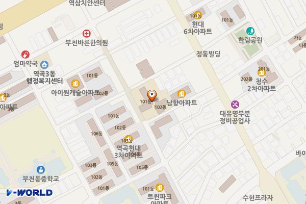 역곡남부시장 위치 지도 — 경기도 부천시 소사구 괴안동 117