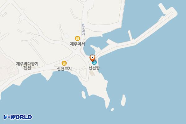 신천리 어촌계 화장실 위치 지도 — 제주특별자치도 서귀포시 성산읍 신천서로 87