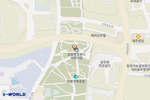 바람모루공원 공중화장실 위치 지도 — 제주특별자치도 서귀포시 서호동 1601