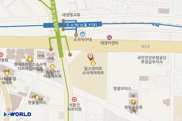 소사역환승 위치 지도 — 경기도 부천시 소사구 소사본동 65-2