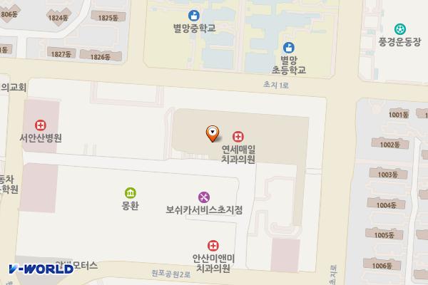 BMW차징스테이션 이마트안산고잔점 위치 지도 — 경기 안산시 단원구 원포공원1로 46