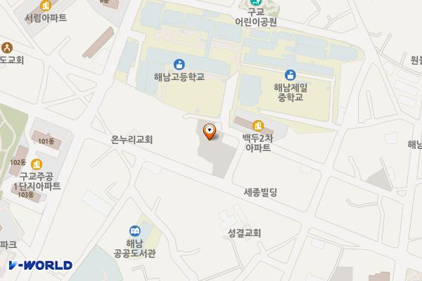 해남고등학교 앞(임차주차장) 위치 지도 — 전남광주통합특별시 해남군 해남읍 수성리 223