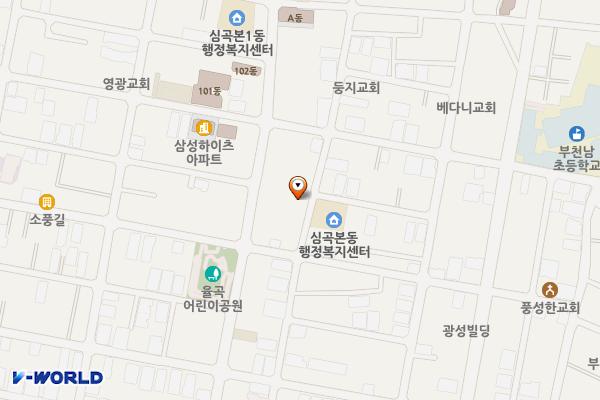 심곡본동어울림복합센터 위치 지도 — 경기도 부천시 소사구 경인로 224번길 54