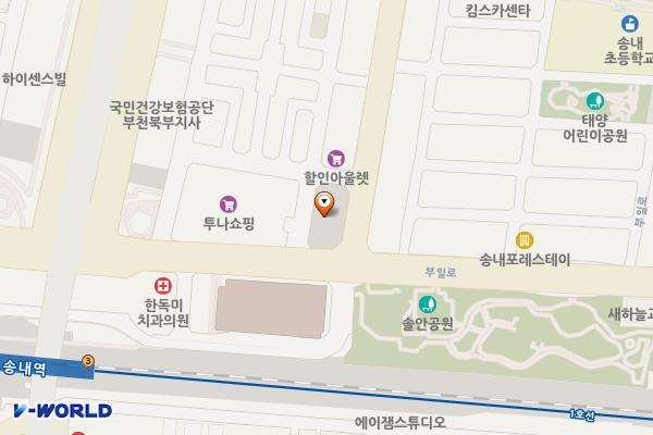 송내북부 위치 지도 — 경기도 부천시 원미구 상동 460