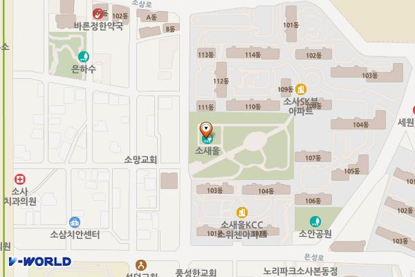 소새울공원 위치 지도 — 경기도 부천시 소사구 소사본동 157
