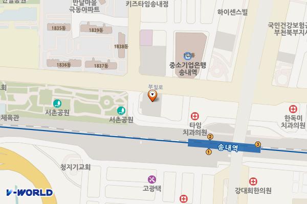 서촌공원 위치 지도 — 경기도 부천시 원미구 상동 465