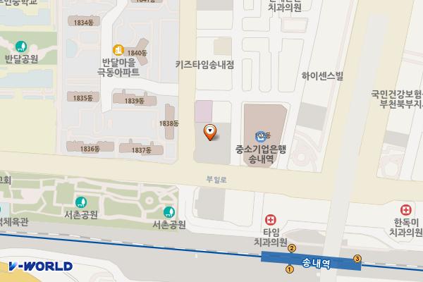 반달 위치 지도 — 경기도 부천시 원미구 상동 414-2
