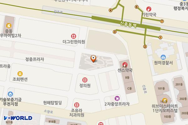 미관광장 위치 지도 — 경기도 부천시 원미구 중동 1139