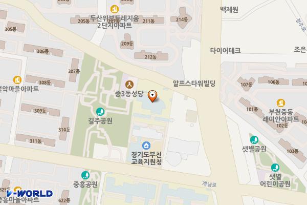 꿈빛도서관 옆 위치 지도 — 경기도 부천시 원미구 중동 1051-8