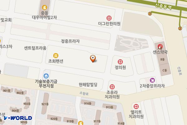구터미널 위치 지도 — 경기도 부천시 원미구 중동로254번길 90