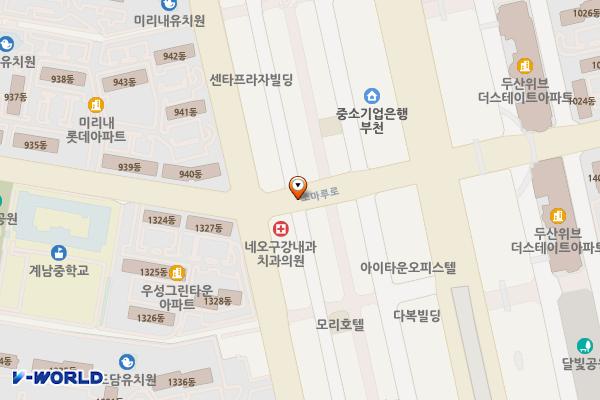 중동먹자골목 위치 지도 — 경기도 부천시 원미구 중동 1259