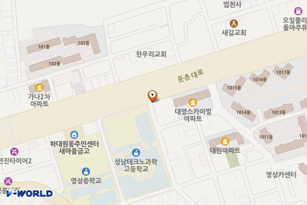 중상57-58 위치 지도 — 경기도 성남시 중원구 둔촌대로258