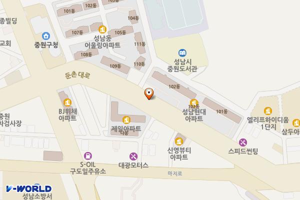 중상51-53 위치 지도 — 경기도 성남시 중원구 둔촌대로 183번길