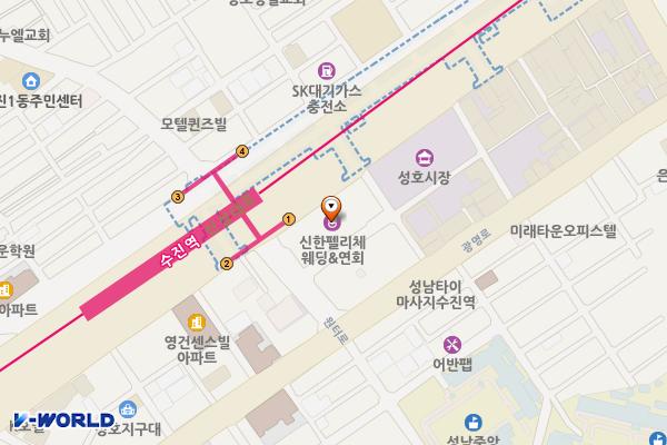 수진역환승공영주차장 위치 지도 — 경기도 성남시 중원구 산성대로 208
